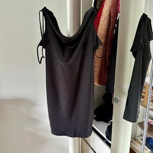 Halston Heritage Sleeveless Silk Black Cocktail Dress Women’s M/L Made In USA